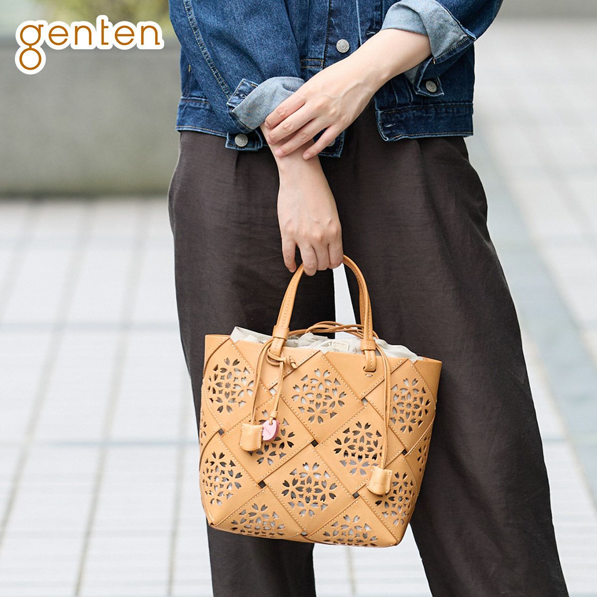 genten ゲンテン Flutter Bascket フラッターバスケット トートバッグ 49575