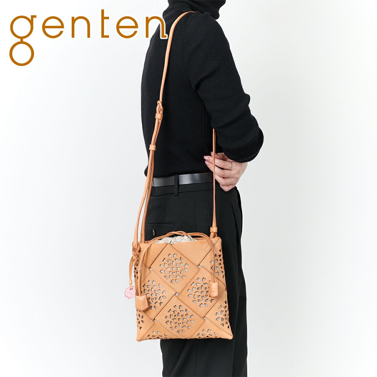 genten ゲンテン Flutter Bascket フラッターバスケット ショルダーバッグ 49576