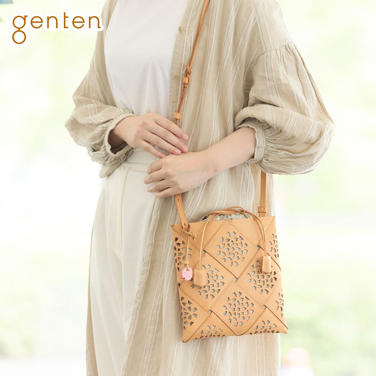 genten ゲンテン Flutter Bascket フラッターバスケット ショルダーバッグ 49576