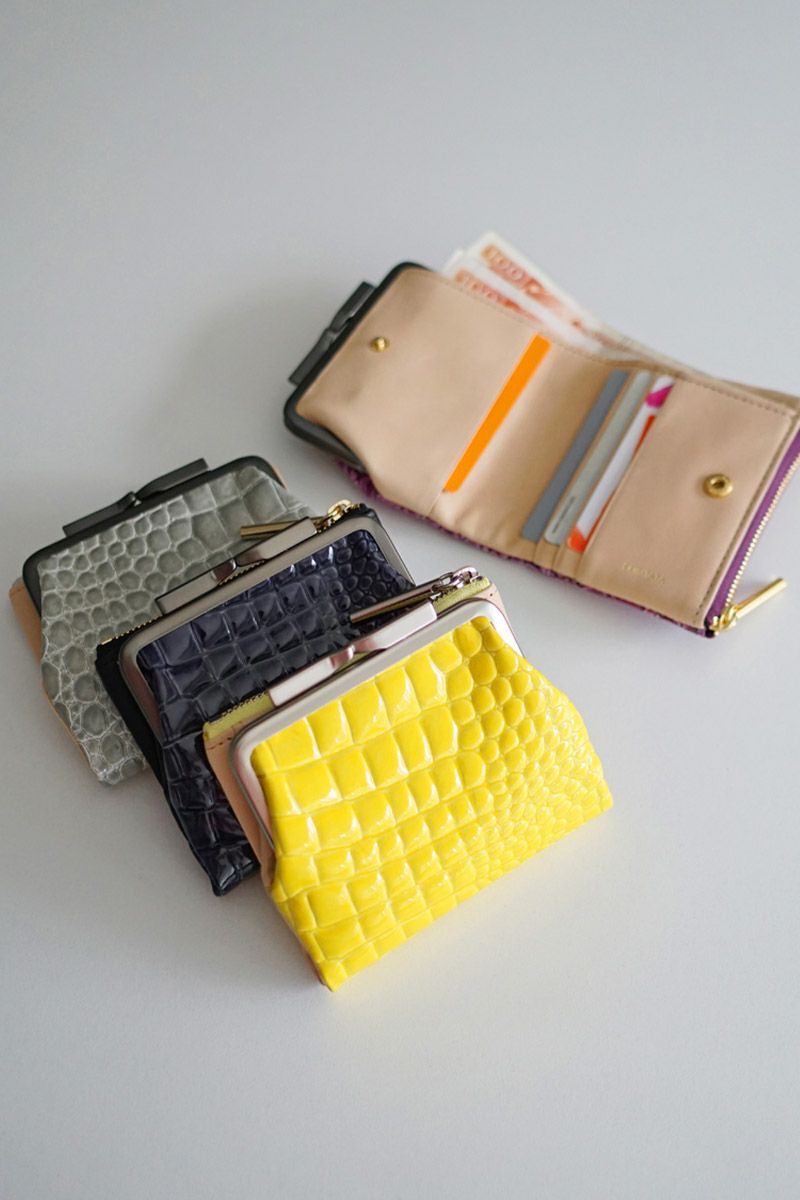 POMTATA ポンタタ CORO L ジップ がま口ショートウォレット P2536