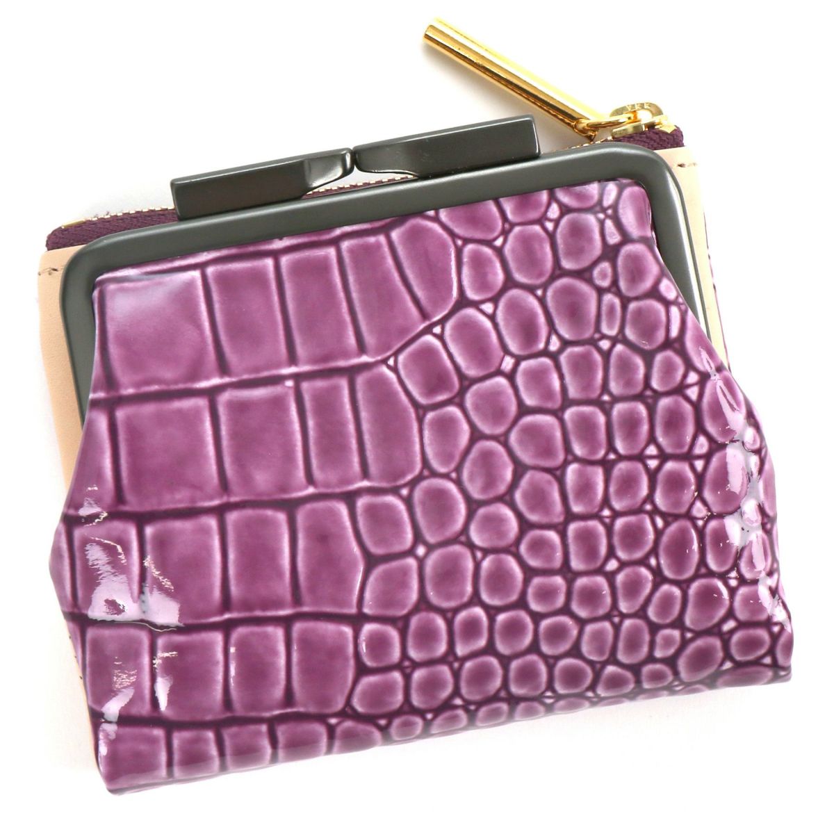 POMTATA ポンタタ CORO L ジップ がま口ショートウォレット P2536