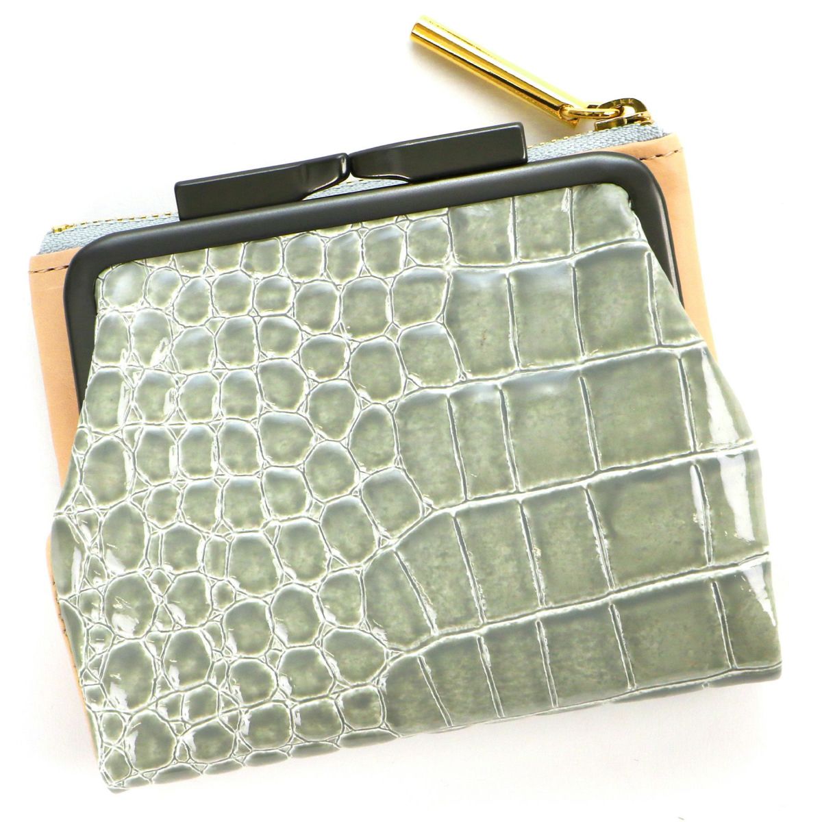 POMTATA ポンタタ CORO L ジップ がま口ショートウォレット P2536