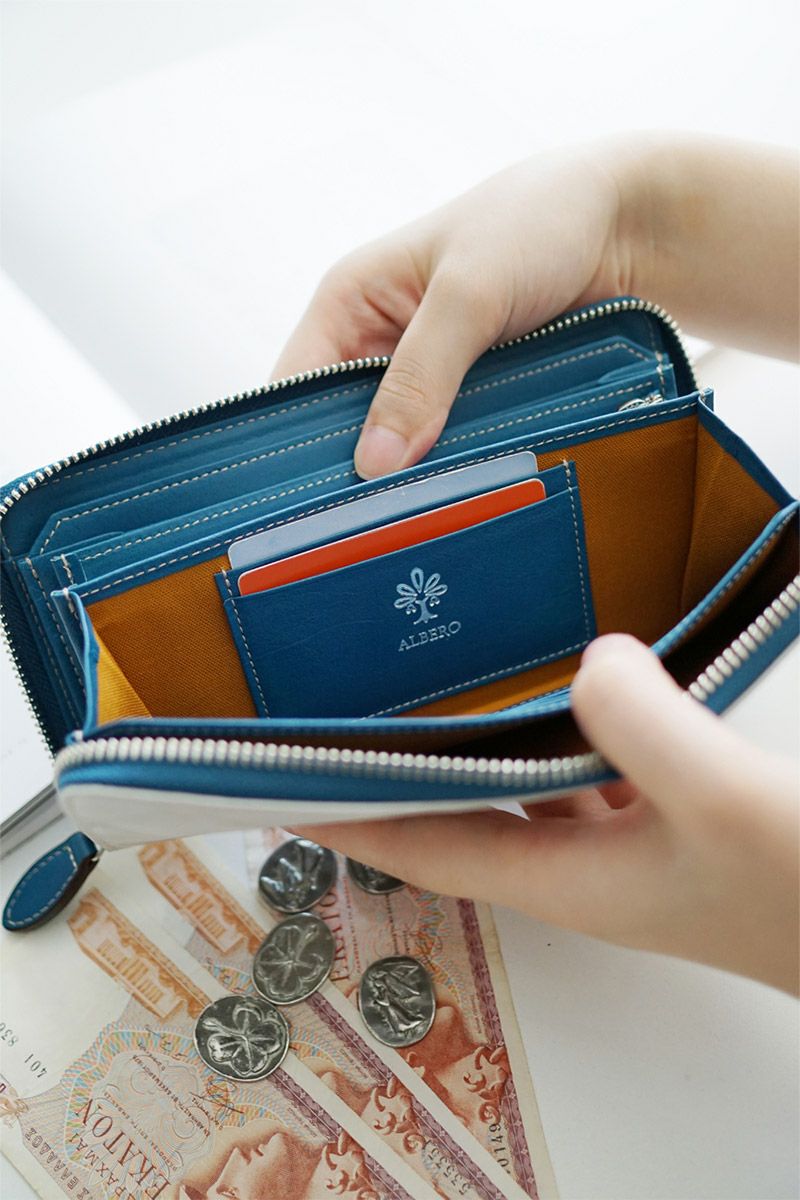ALBERO アルベロ Stella ステッラ 小銭入れ付き長財布（ラウンドファスナー式 ） 7700