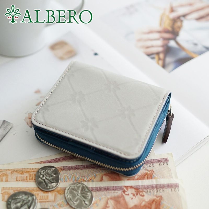 ALBERO アルベロ Stella ステッラ 小銭入れ付き二つ折り財布 7702