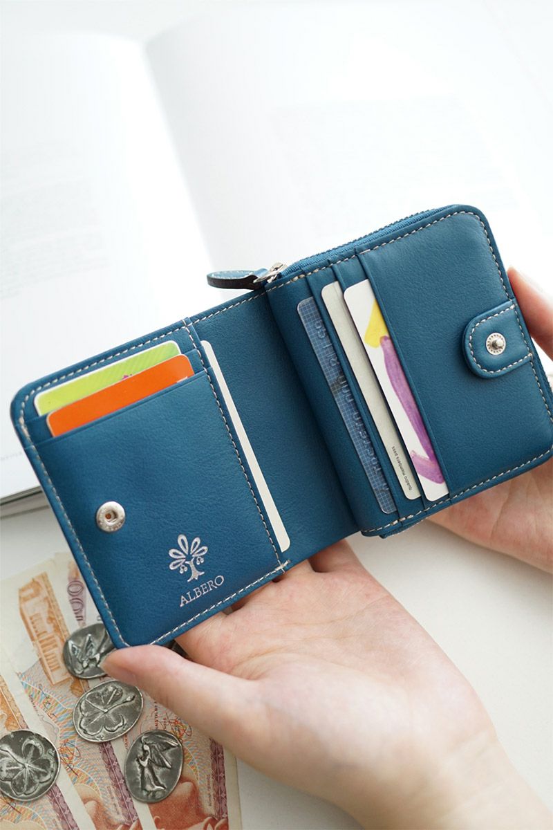 ALBERO アルベロ Stella ステッラ 小銭入れ付き二つ折り財布 7702