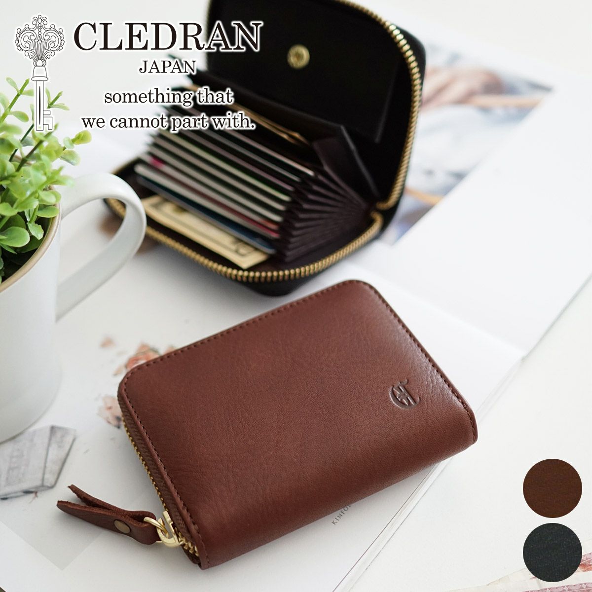 CLEDRAN クレドラン TANTE タンテ 小銭入れ付き二つ折り財布（ラウンドファスナー式 ） CR-CL3822
