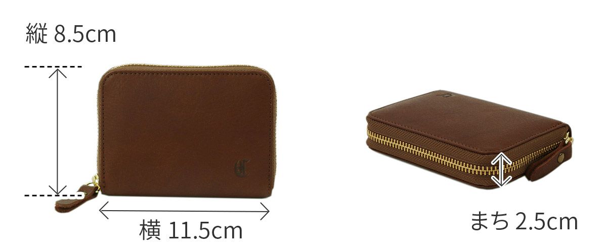 CLEDRAN クレドラン TANTE タンテ 小銭入れ付き二つ折り財布（ラウンドファスナー式 ） CR-CL3822