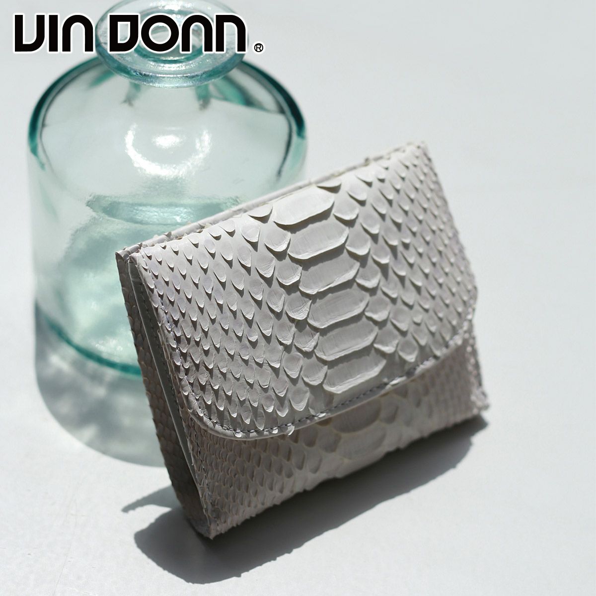VIA DOAN ヴィア ドアン Bran python ブランパイソン 小銭入れ付き二つ折り財布 453
