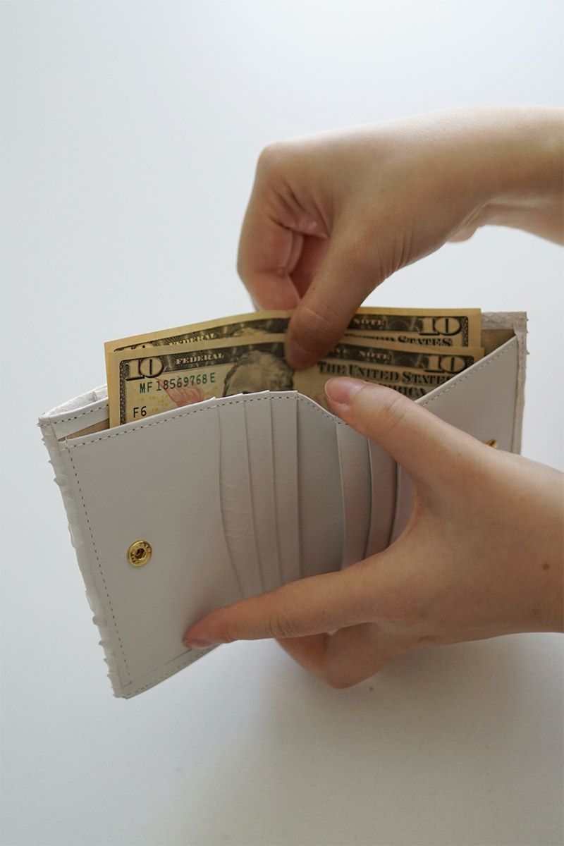 VIA DOAN ヴィア ドアン Bran python ブランパイソン 小銭入れ付き二つ折り財布 453