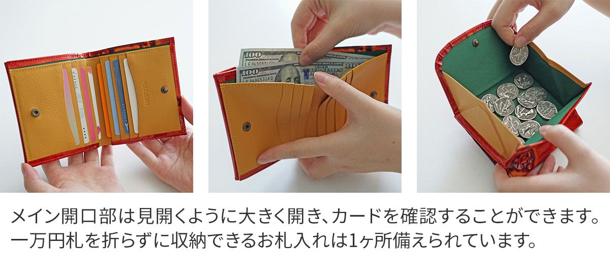 VIA DOAN ヴィア ドアン Retro レトロ 小銭入れ付き二つ折り財布 747