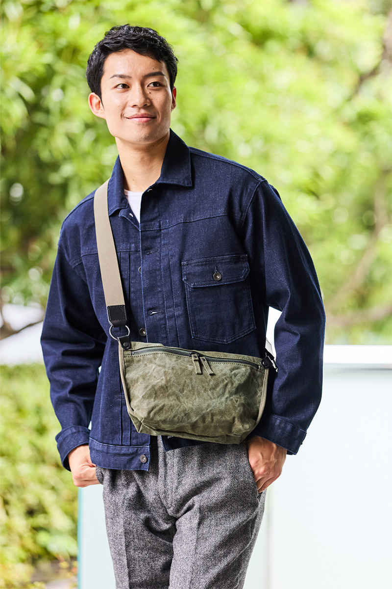BAGGY PORT バギーポート TIGER CANVAS タイガー帆布 ミニショルダーバッグ GRN-880