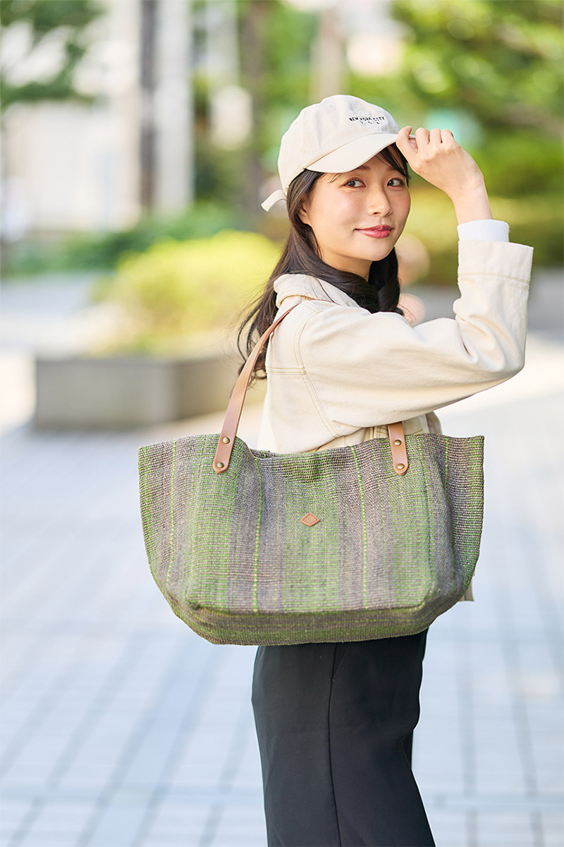CLEDRAN クレドラン HAND＆WORK ハンド＆ワーク ストライプトートバッグ CR-CL3757