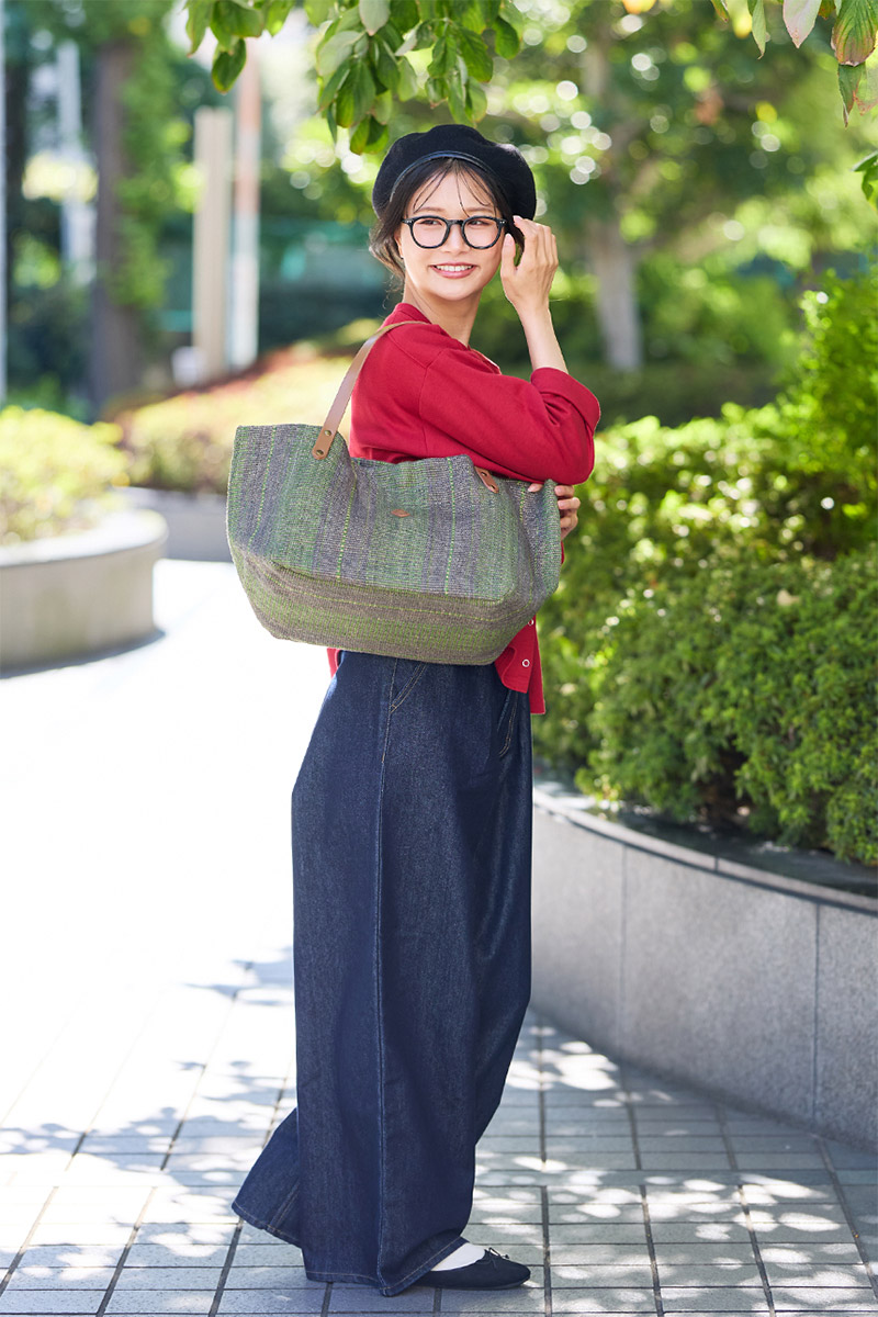 CLEDRAN クレドラン HAND＆WORK ハンド＆ワーク ストライプトートバッグ CR-CL3757