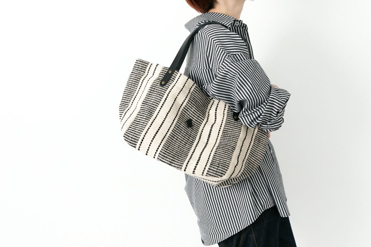CLEDRAN クレドラン HAND＆WORK ハンド＆ワーク ストライプトートバッグ CR-CL3757