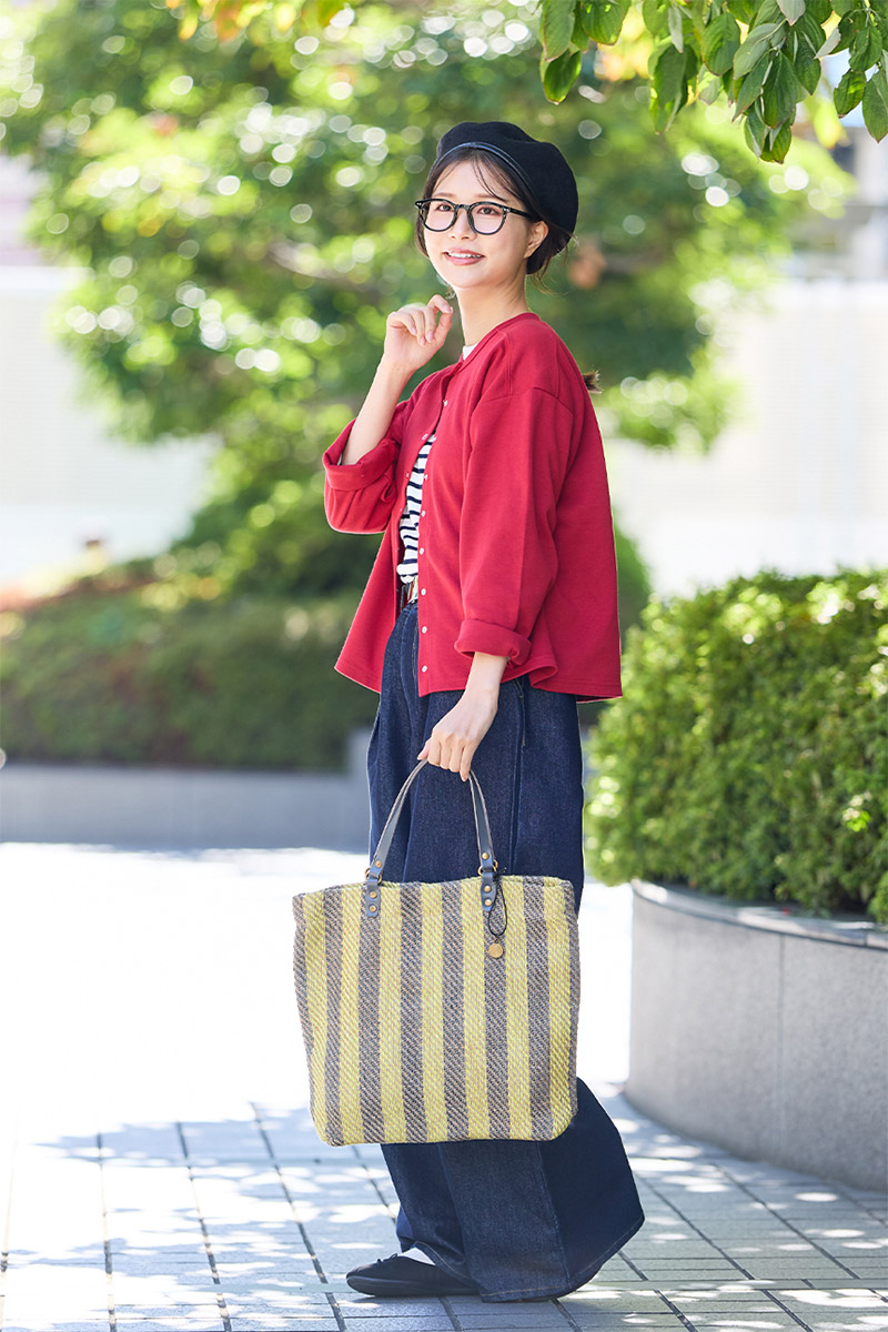 CLEDRAN クレドラン HAND＆WORK ハンド＆ワーク ストライプトートバッグ CR-CL3761