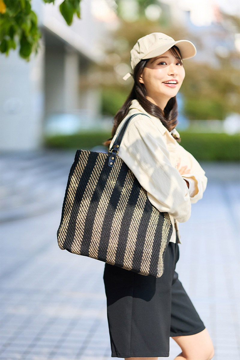 CLEDRAN クレドラン HAND＆WORK ハンド＆ワーク ストライプトートバッグ CR-CL3761
