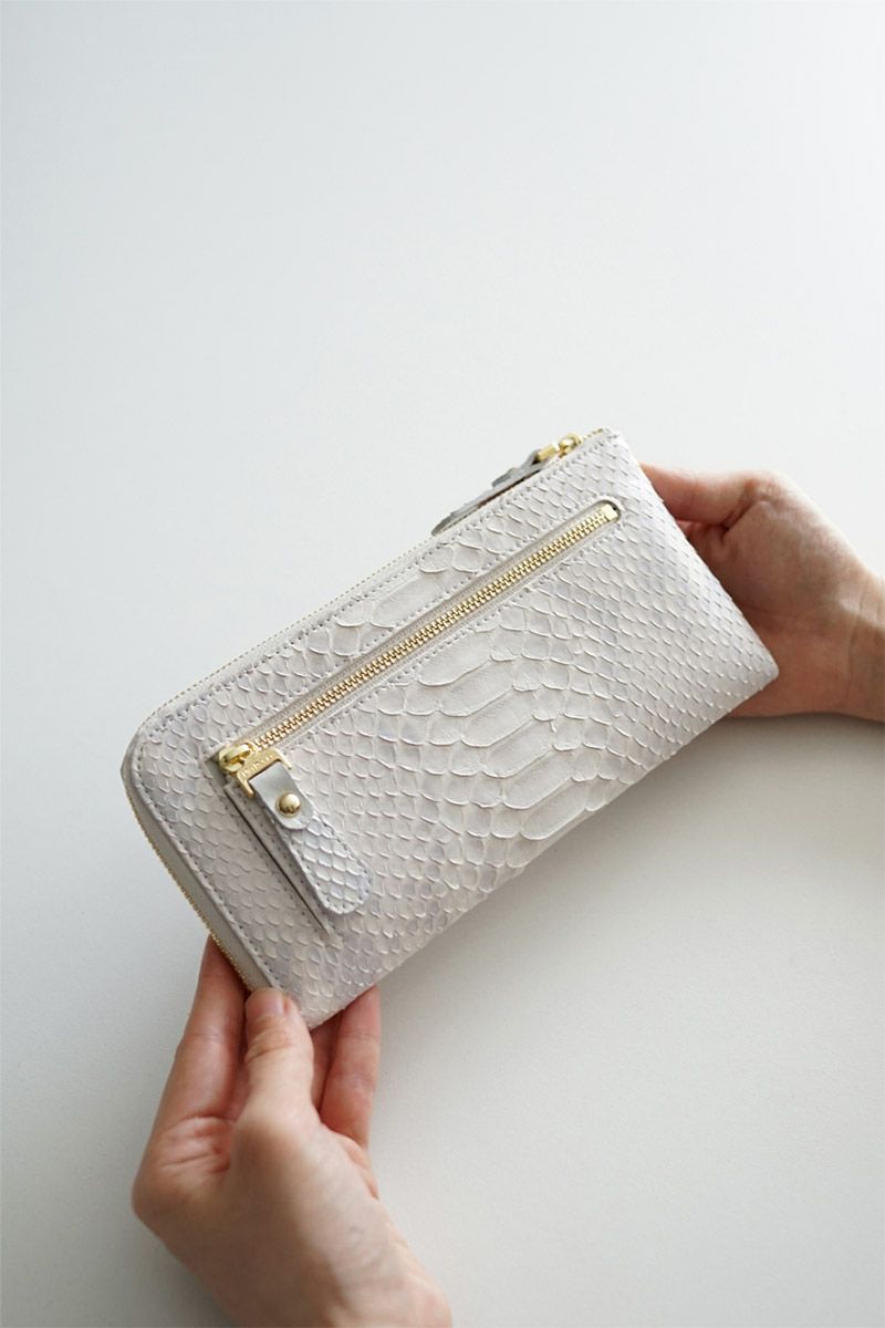 VIA DOAN ヴィア ドアン Bran python ブランパイソン 小銭入れ付き長財布（L字ファスナー式） 451