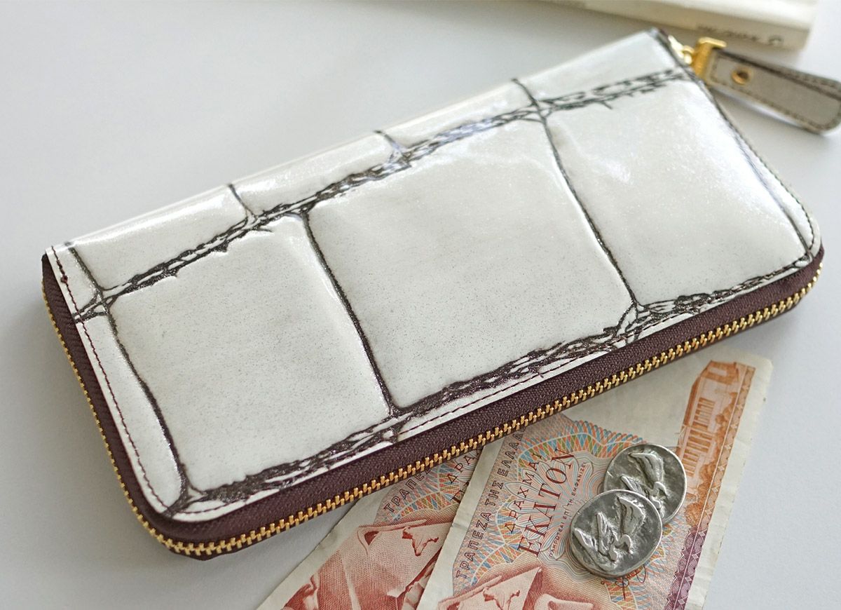 VIA DOAN ヴィア ドアン Large croco ラージクロコ 小銭入れ付き長財布（ラウンドファスナー式 ） 966