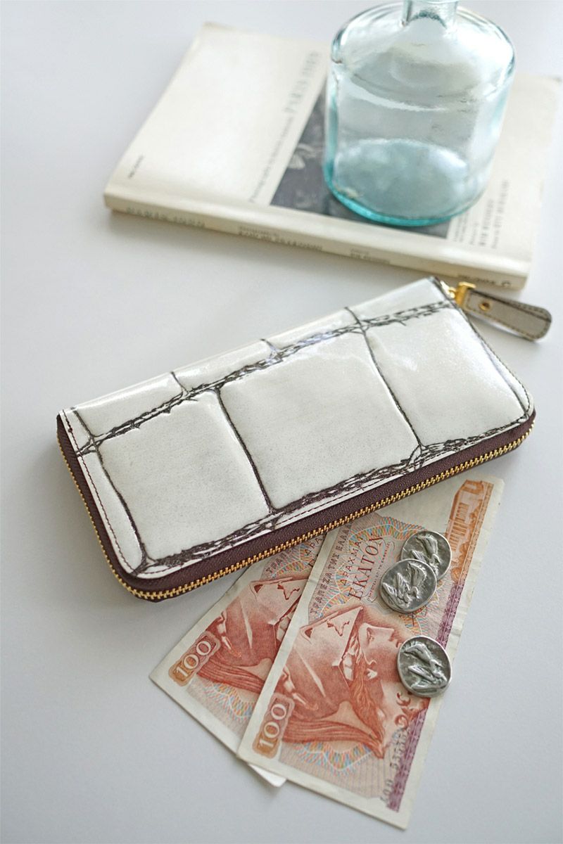 VIA DOAN ヴィア ドアン Large croco ラージクロコ 小銭入れ付き長財布（ラウンドファスナー式 ） 966