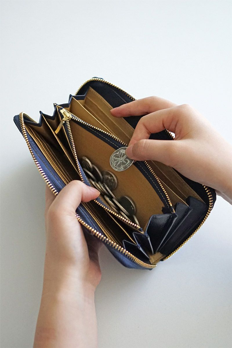 VIA DOAN ヴィア ドアン Large croco ラージクロコ 小銭入れ付き長財布（ラウンドファスナー式 ） 966