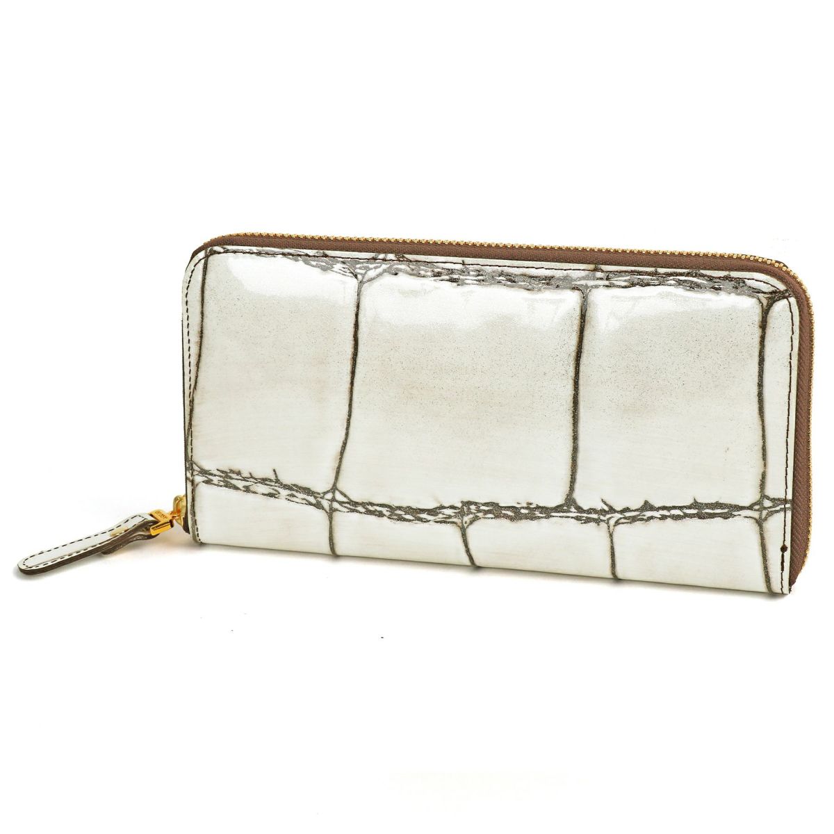 VIA DOAN ヴィア ドアン Large croco ラージクロコ 小銭入れ付き長財布（ラウンドファスナー式 ） 966