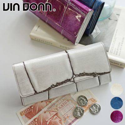 VIA DOAN ヴィア ドアン Large croco ラージクロコ 小銭入れ付き長財布 972