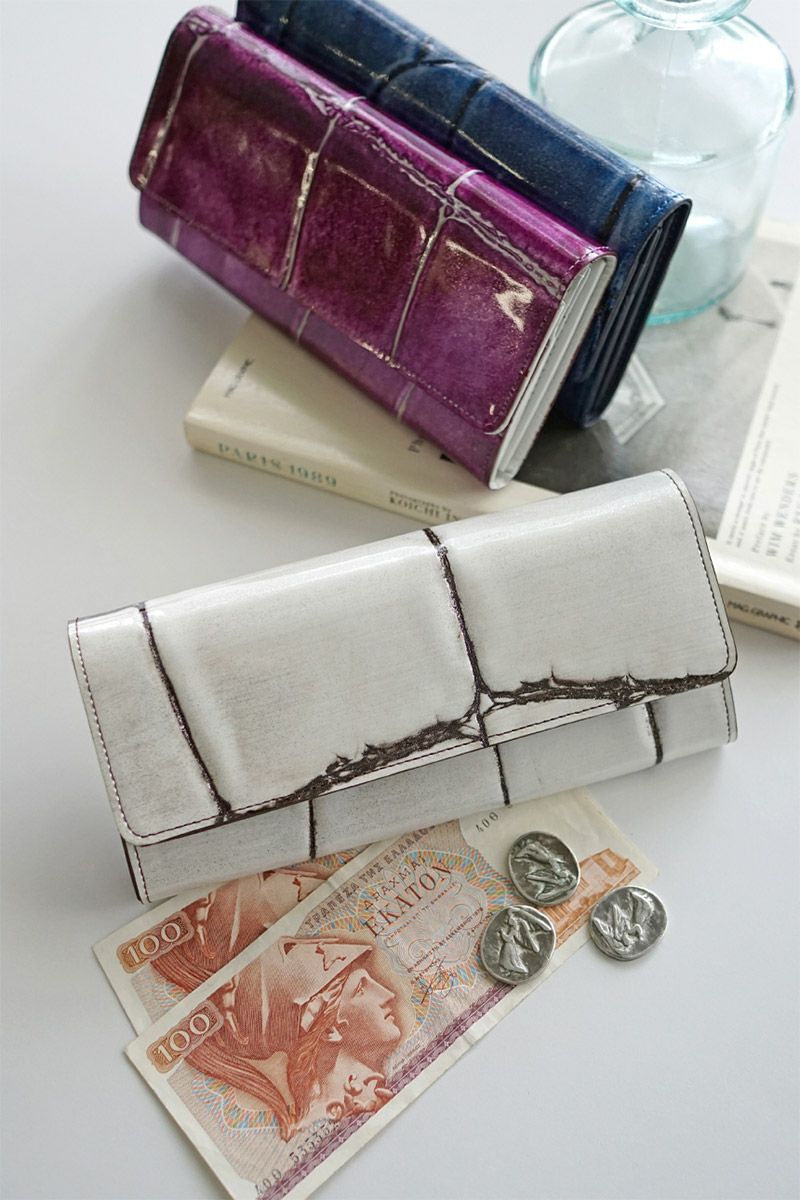 VIA DOAN ヴィア ドアン Large croco ラージクロコ 小銭入れ付き長財布 972