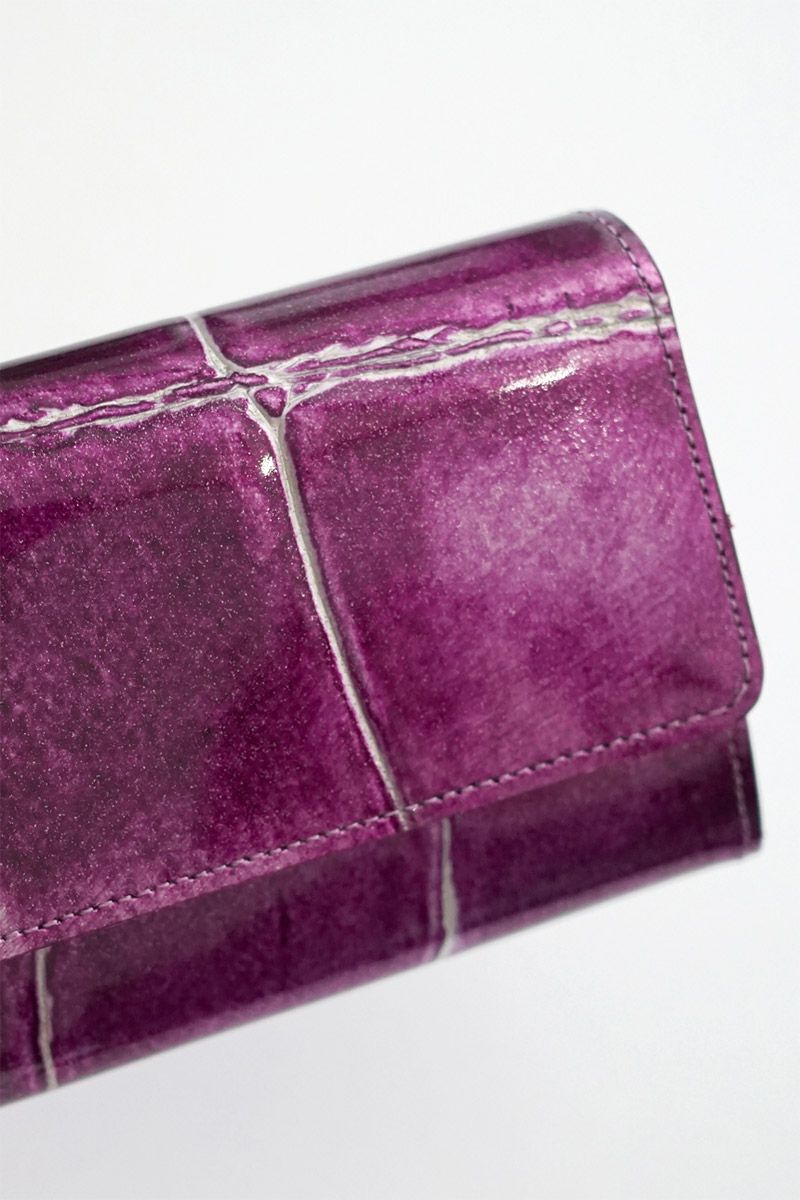 VIA DOAN ヴィア ドアン Large croco ラージクロコ 小銭入れ付き長財布 972