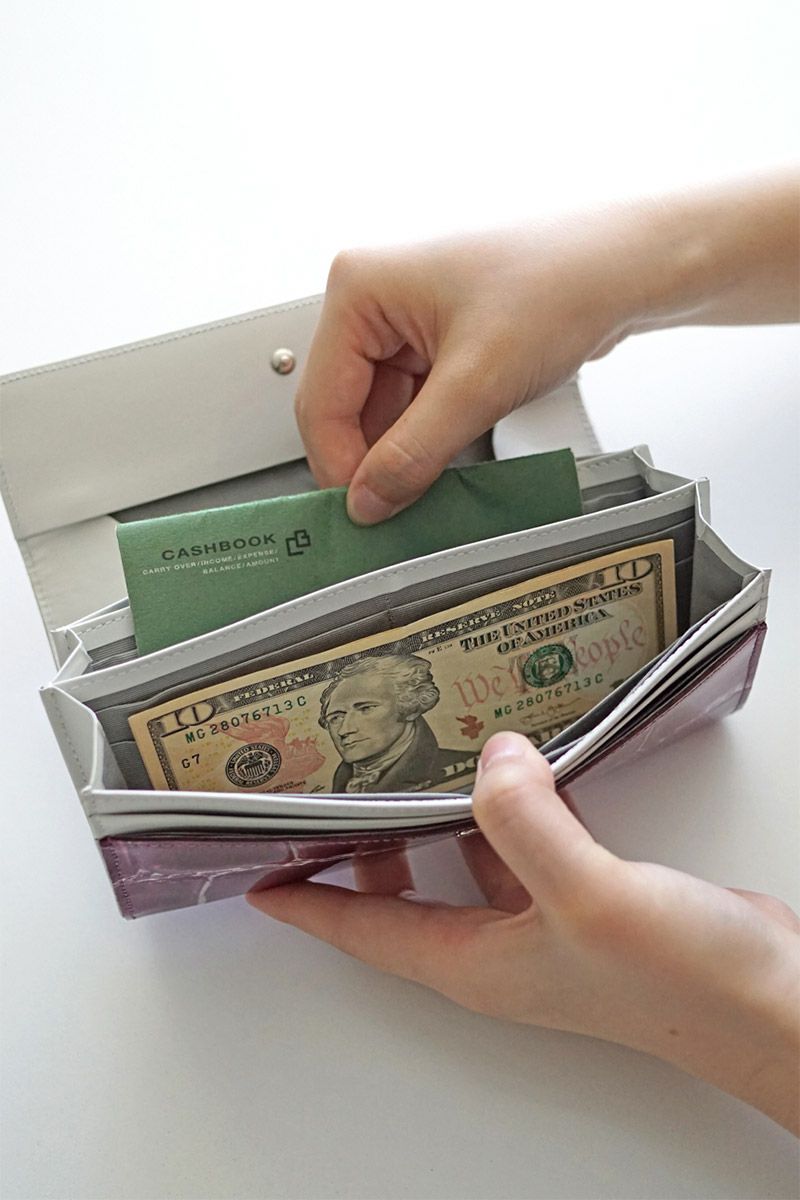 VIA DOAN ヴィア ドアン Large croco ラージクロコ 小銭入れ付き長財布 972