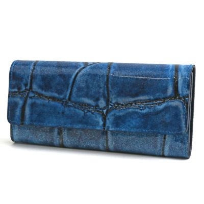VIA DOAN ヴィア ドアン Large croco ラージクロコ 小銭入れ付き長財布 972