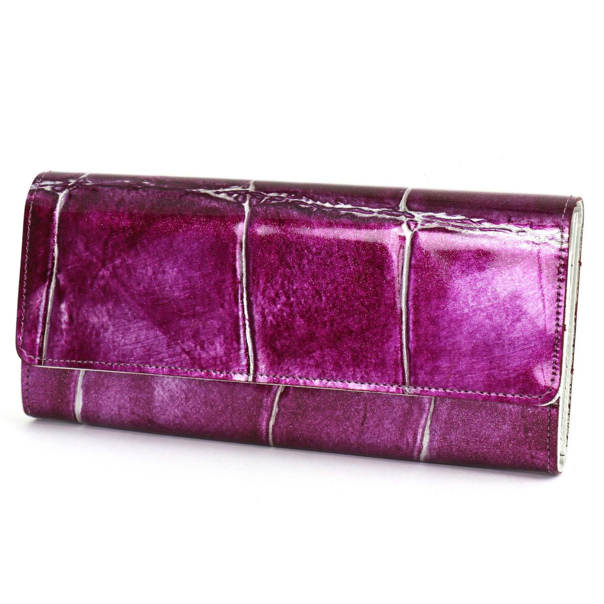 VIA DOAN ヴィア ドアン Large croco ラージクロコ 小銭入れ付き長財布 972