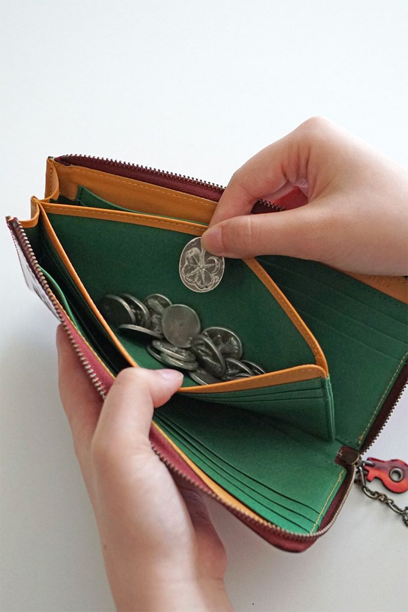 VIA DOAN ヴィア ドアン Retro レトロ 小銭入れ付き長財布（L字ファスナー式） 731