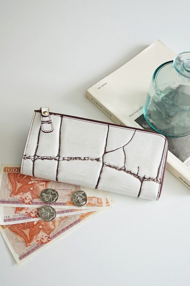 VIA DOAN ヴィア ドアン Large croco ラージクロコ 小銭入れ付き長財布（L字ファスナー式） 965