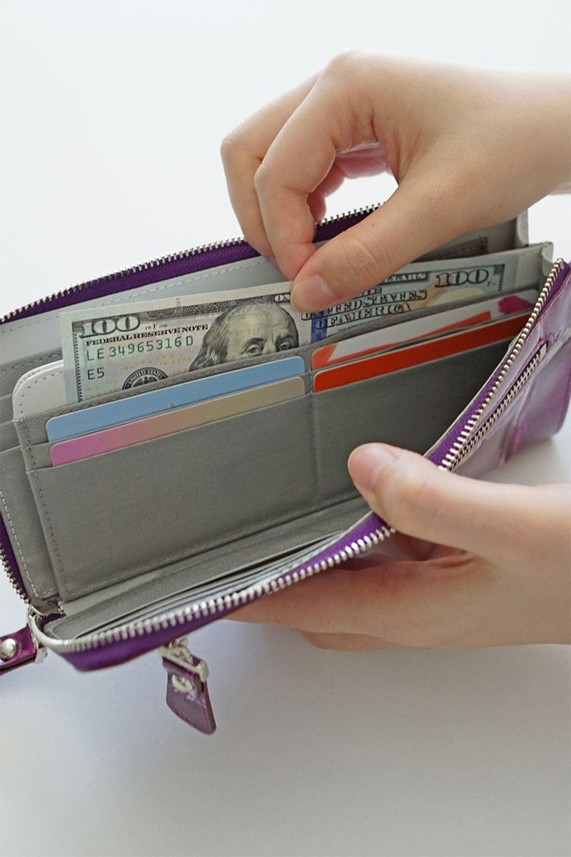 VIA DOAN ヴィア ドアン Large croco ラージクロコ 小銭入れ付き長財布（L字ファスナー式） 965