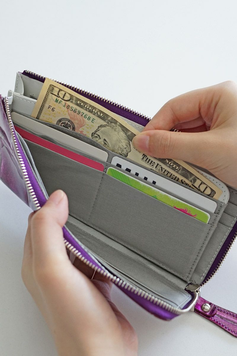 VIA DOAN ヴィア ドアン Large croco ラージクロコ 小銭入れ付き長財布（L字ファスナー式） 965