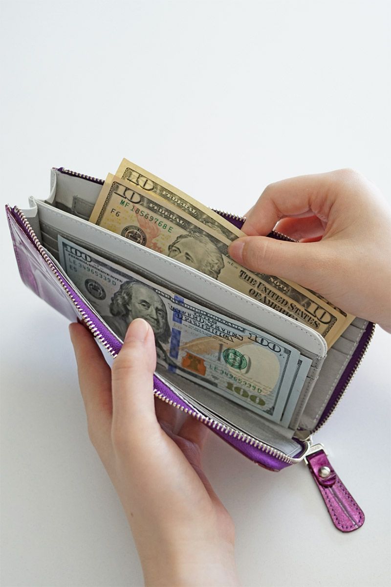 VIA DOAN ヴィア ドアン Large croco ラージクロコ 小銭入れ付き長財布（L字ファスナー式） 965