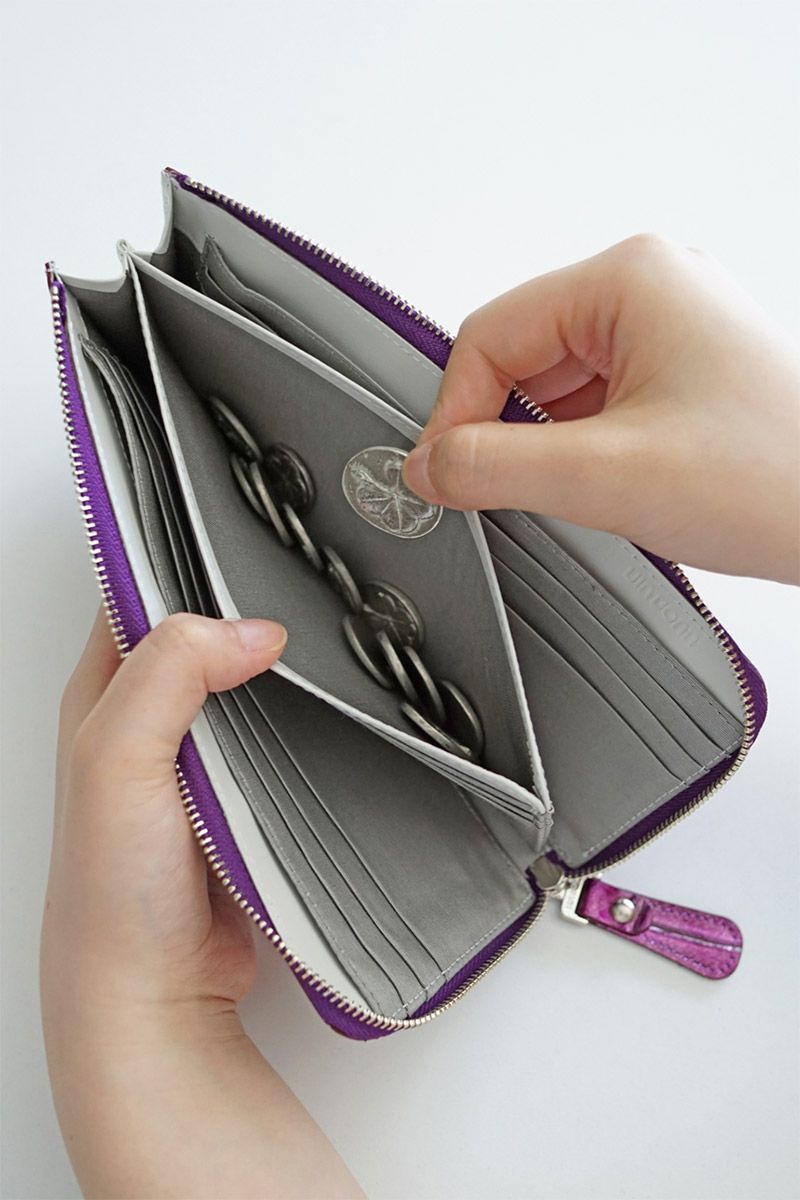 VIA DOAN ヴィア ドアン Large croco ラージクロコ 小銭入れ付き長財布（L字ファスナー式） 965