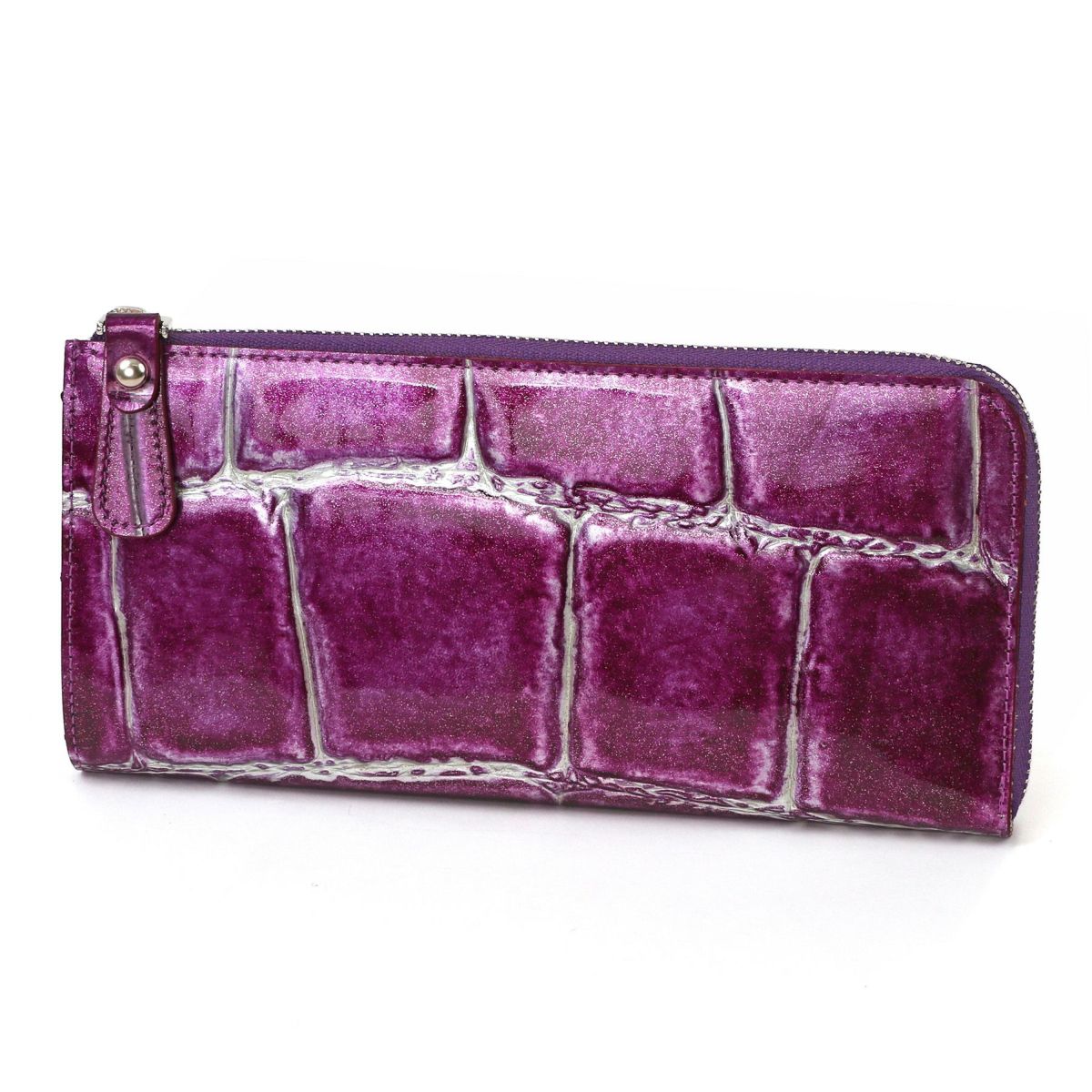 VIA DOAN ヴィア ドアン Large croco ラージクロコ 小銭入れ付き長財布（L字ファスナー式） 965