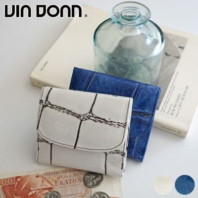 VIA DOAN ヴィア ドアン Large croco ラージクロコ 小銭入れ付き二つ折り財布 969