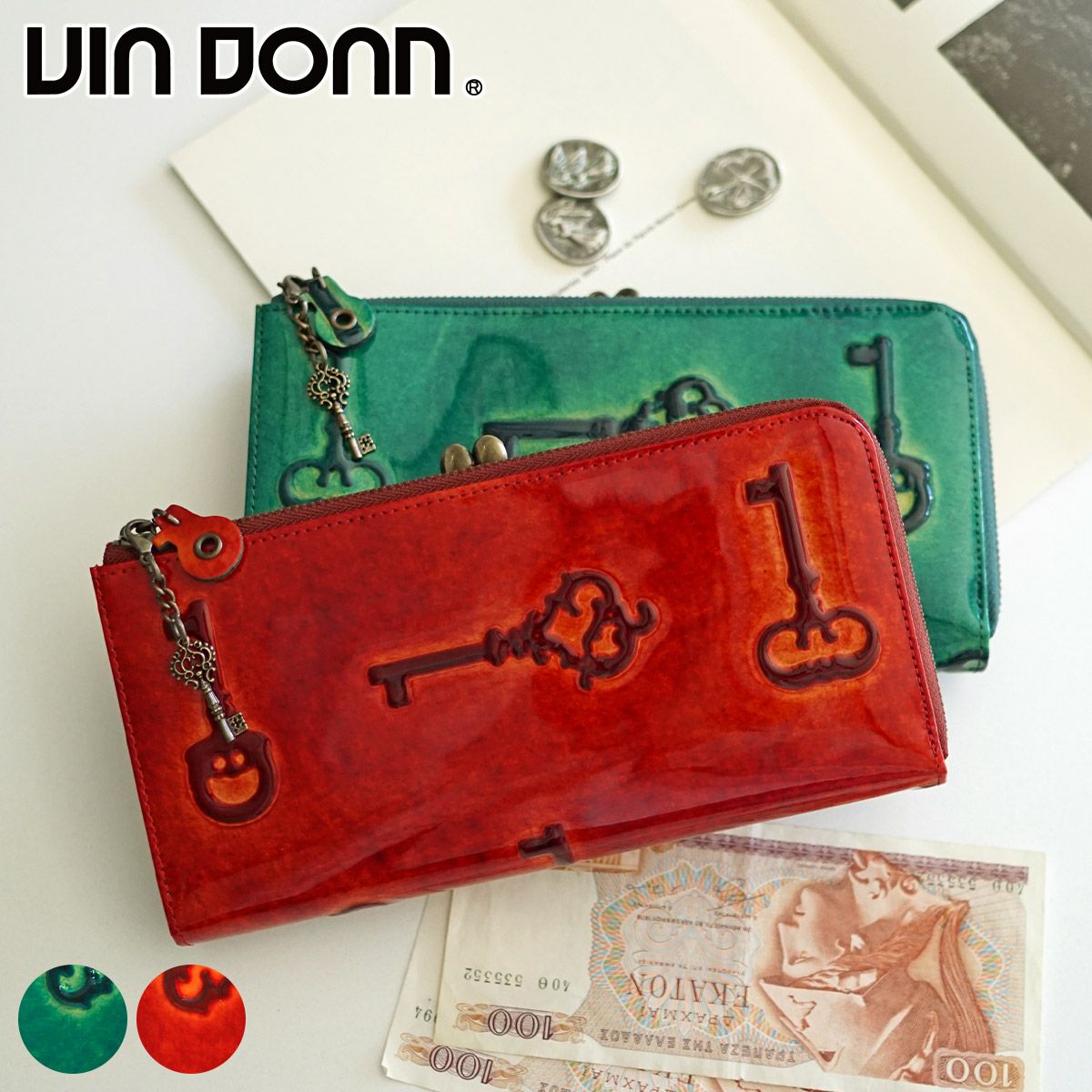VIA DOAN ヴィア ドアン Retro レトロ 小銭入れ付き長財布 732