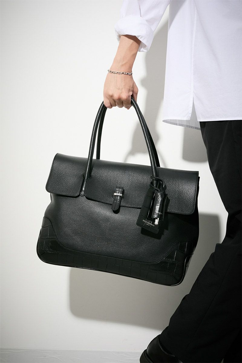 PELLE MORBIDA ペッレモルビダ Maiden Voyage メイデン ボヤージュ （センティーレワン別注モデル） フラップトートバッグ PMO-SOMB055AELE