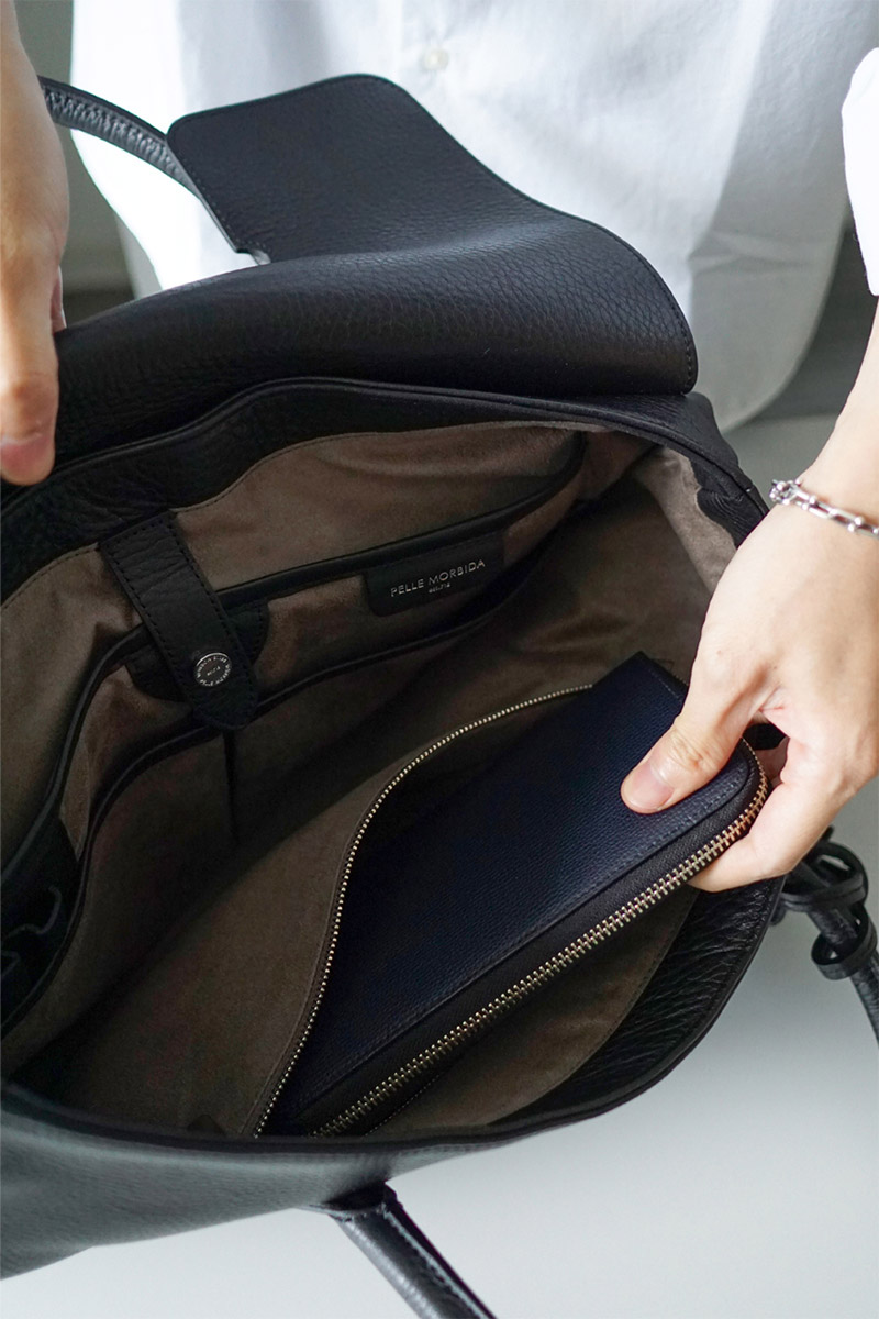 PELLE MORBIDA ペッレモルビダ Maiden Voyage メイデン ボヤージュ （センティーレワン別注モデル） フラップトートバッグ PMO-SOMB055AELE