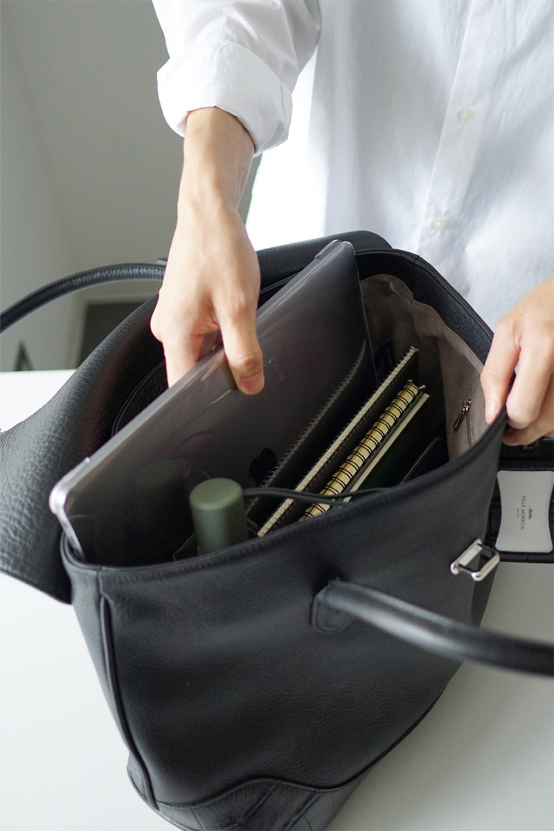 PELLE MORBIDA ペッレモルビダ Maiden Voyage メイデン ボヤージュ （センティーレワン別注モデル） フラップトートバッグ PMO-SOMB055AELE
