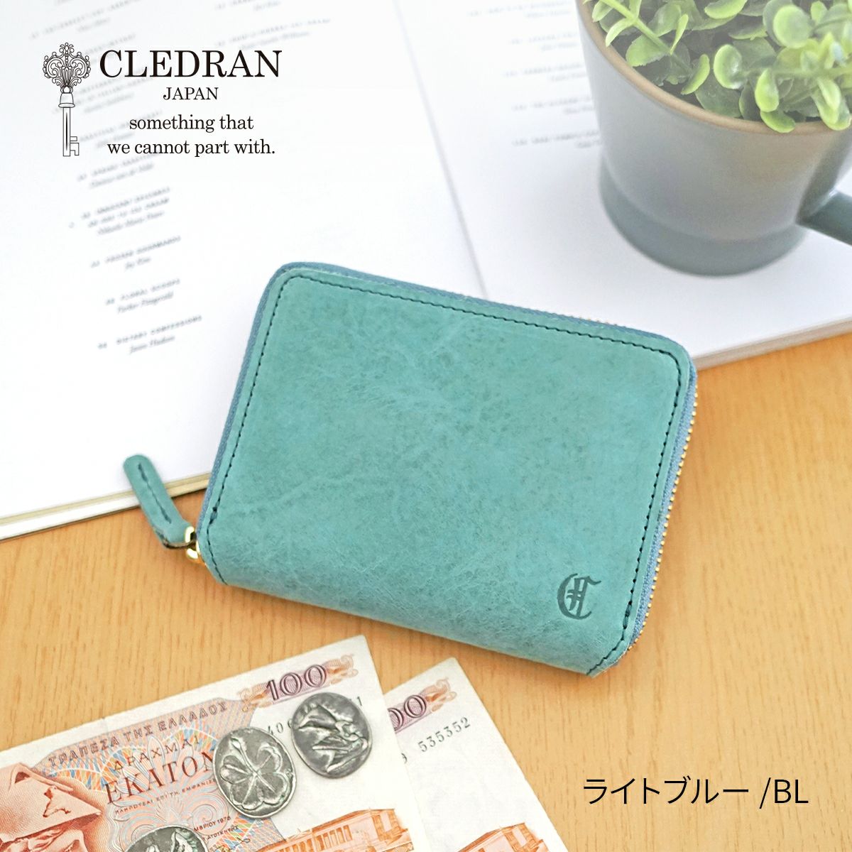 CLEDRAN クレドラン EPON エポン 小銭入れ付き二つ折り財布（ラウンドファスナー式 ） CR-CL3888
