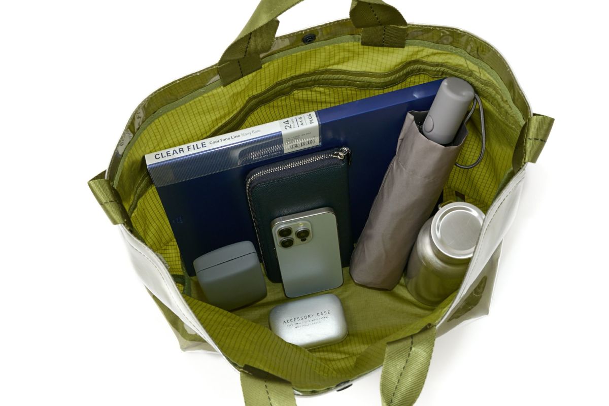 BAGGY'S ANNEX バギーズアネックス CLEAR RIPSTOP クリア リップストップ 2WAYトートショルダーバッグ（大） LWL-3002