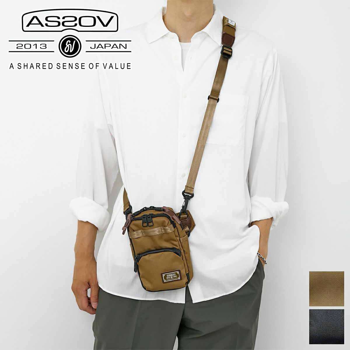 AS2OV アッソブ CORDURA DOBBY 305D コーデュラ ドビー305D ウォレットショルダー 062100