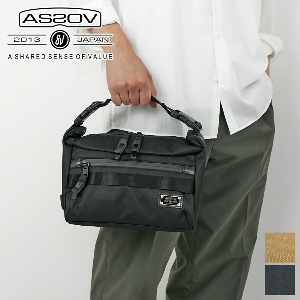 AS2OV アッソブ CORDURA DOBBY 305D コーデュラ ドビー305D 2WAYバッグ S 061412