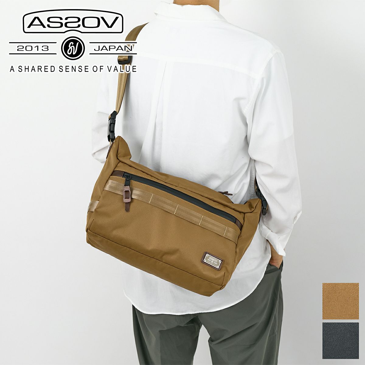 AS2OV アッソブ CORDURA DOBBY 305D コーデュラ ドビー305D 2WAYバッグ