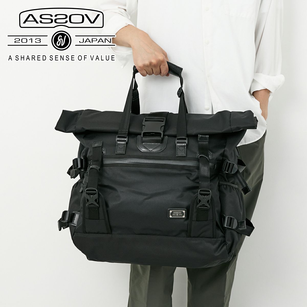 AS2OV アッソブ CORDURA DOBBY 305D コーデュラ ドビー305D 2WAYバッグ 061406