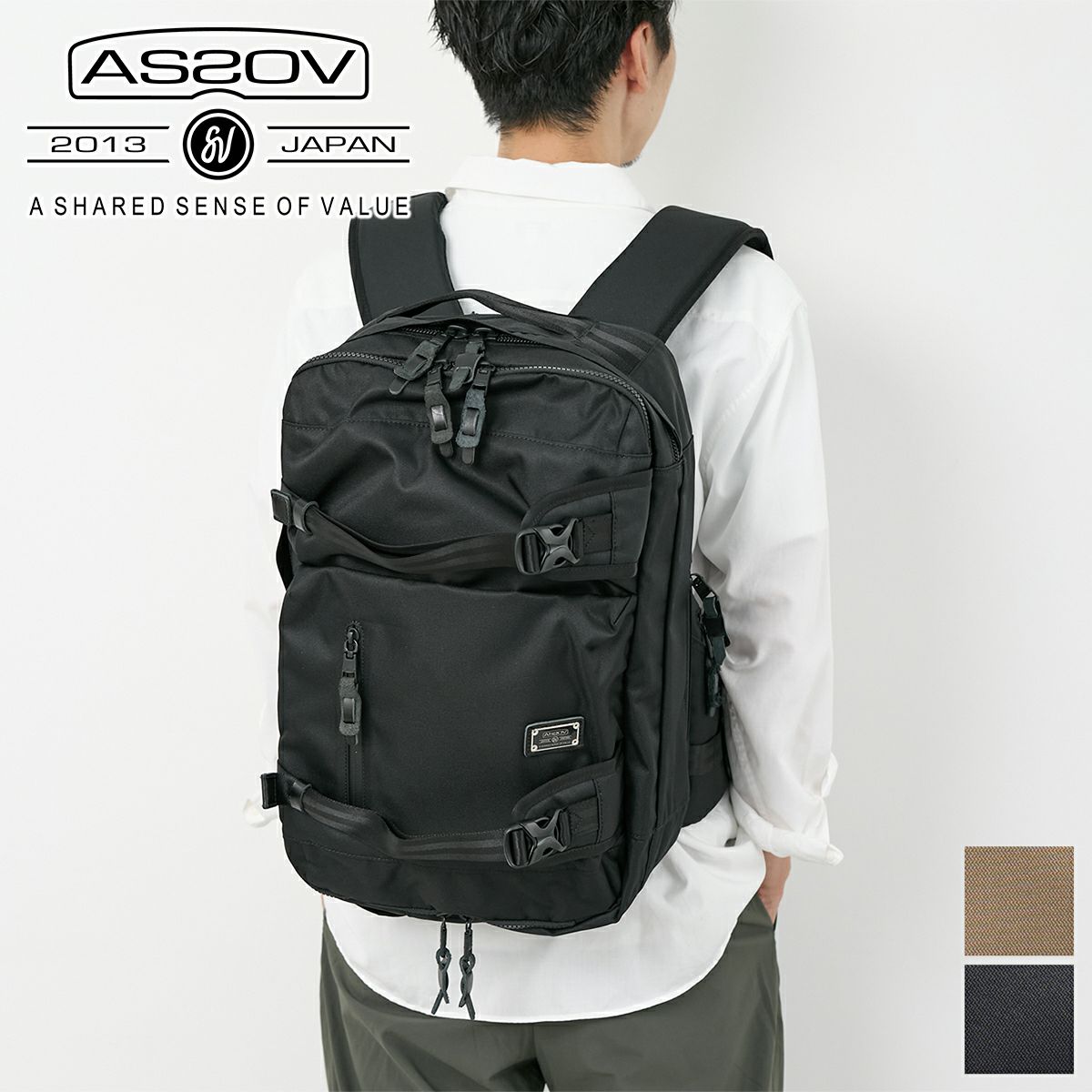 AS2OV アッソブ CORDURA DOBBY 305D コーデュラ ドビー305D 3WAY バックパック S 061405